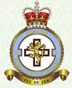Badge - No 34 Squadron RAF Regiment