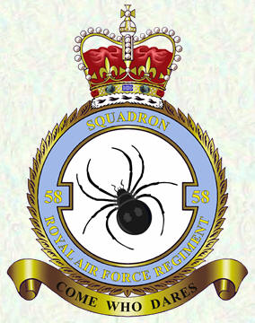 No 58 Squadron RAF Regiment badge