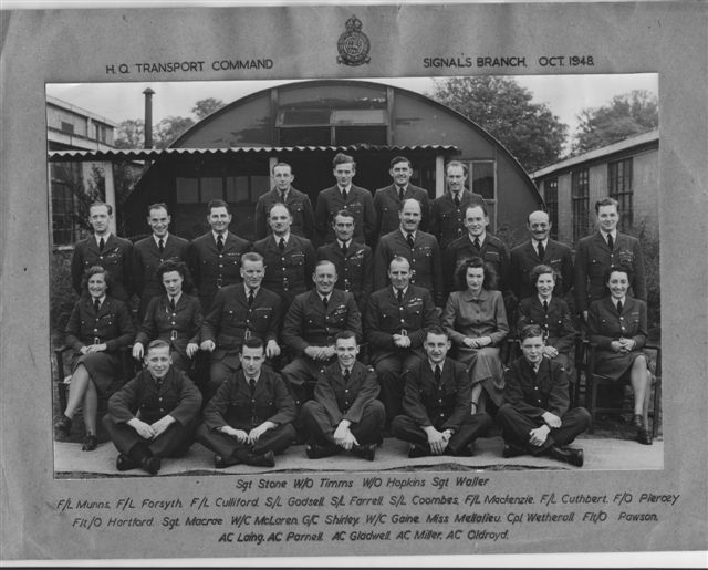 HQ Transport Command, Signals Branch 1948