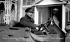 Albert Durston in his car outside of the Royal Spithead Hotel in Bembridge - 1918