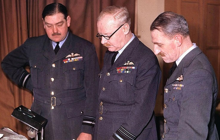 Photo shows Harrison (right) with Saundby (left) and Harris (Centre), courtesy Peter Sketchley
