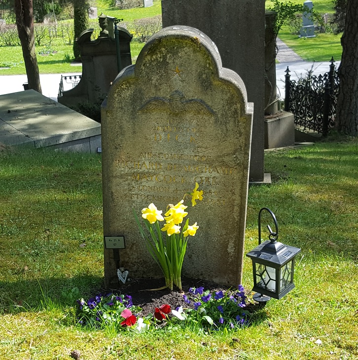 Photo of his grave in North Cemetery in Solna outside Stockholm