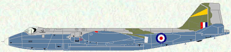Canberra B Mk 2 of No 109 Squadron (Camouflage scheme)