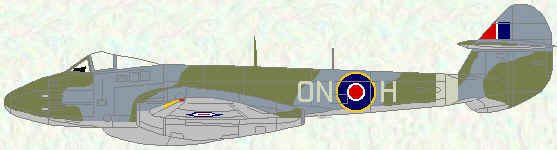 Meeteor III of No 56 Squadron (ON codes taken over from No 124 Squadron)