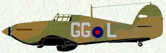 Hurricane I of No 151 Squadron (1939 coded GG)