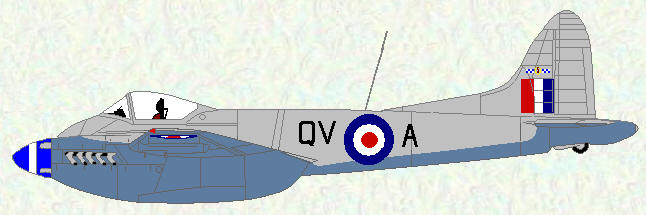 Hornet F Mk 3 of No 19 Squadron (Grey/PRU Blue scheme)