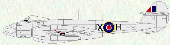 MeteorF Mk 4 of No 1 Squadron (1948)