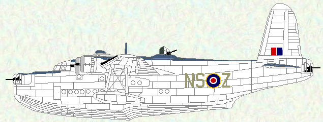 Sunderland V of No 201 Squadron (coded NS)