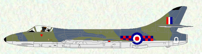 Hunter F Mk 1 of No 222 Squadron