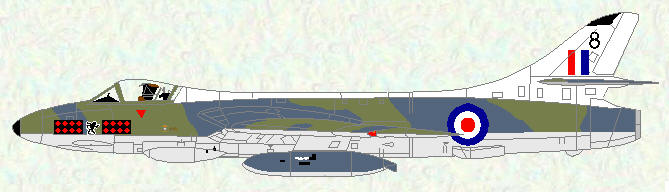 Hunter F Mk 6 of No 229 Operational Conversion Unit (No 234 (Shadow) Squadron)