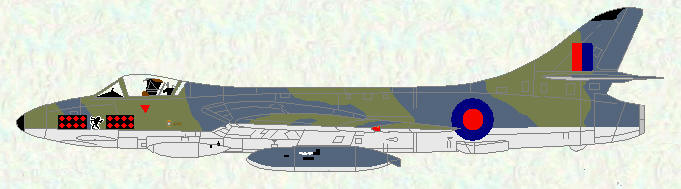 Hunter F Mk 6 of the Tactical Weapons Unit (No 234 (Shadow) Squadron)