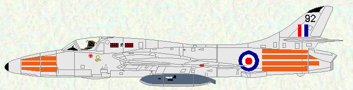 Hunter T Mk 7 of the Tactical Weapons Unit/No 1 TWU (No 234 (Reserve) Squadron)