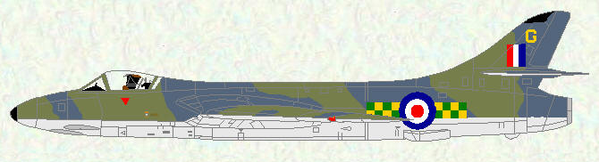 Hunter F Mk 2 of No 257 Squadron (early markings)