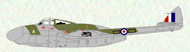 Vampire NF Mk 10 of No 25 Squadron