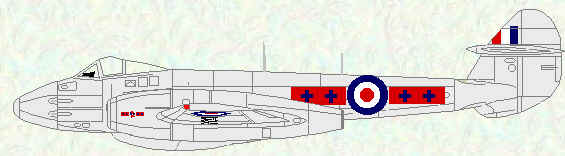 Meteor F Mk 4 of No 263 Squadron