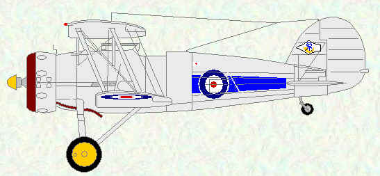 Gauntlet II of No 32 Squadron (pre 1938 scheme)