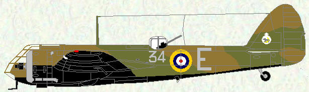 Bristol Blenheim I of No 34 Squadron (pre war markings)