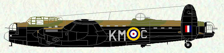 Lancaster I of No 44 Squadron (fitted with early ventral turret)