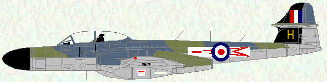 Meteor NF Mk 14 of No 46 Squadron (CO's aircraft - 1955)