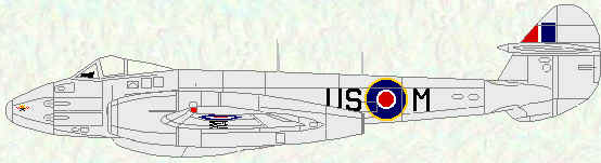 Meteor F Mk 4 of No 56 Squadron (Coded US - 1948)