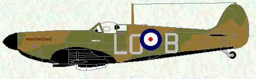 Spitfire I of No 602 Squadron (black/white undersurfaces)