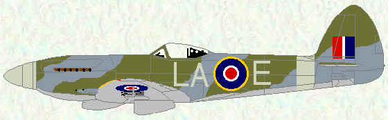 Spitfire F Mk 22 of No 607 Squadron (Fighter Command)