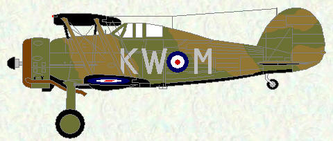 Gladiator II of No 615 Squadron (coded KW)