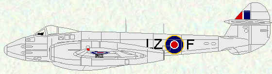 MeteorF Mk 4 of No 66 Squadron (Coded LZ 1949 - 1951)