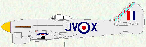 Tempest  Mk 6 of No 6 Squadron (1949)