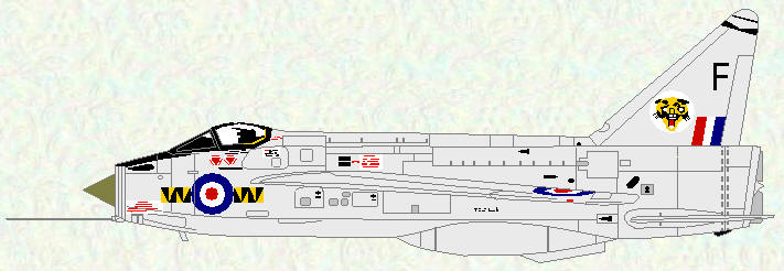 Lightning F Mk 1 of No 74 Squadron