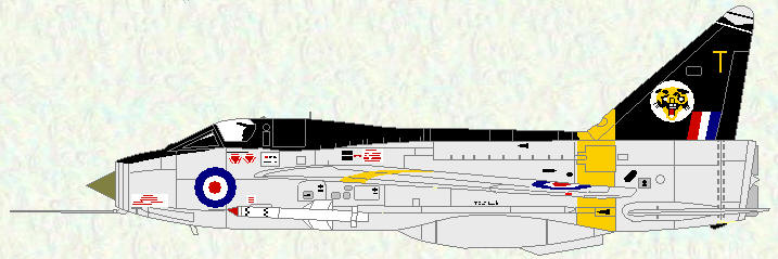 Lightning T Mk 4 of No 74 Squadron