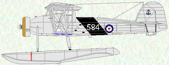 Swordfish I floatplane of No 813 Squadron (HMS Eagle 1938)