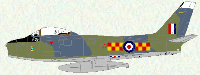 Sabre F Mk 4 of No 92 Squadron
