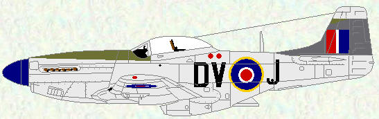 Mustang IV of No 93 Squadron (natural metal metal)
