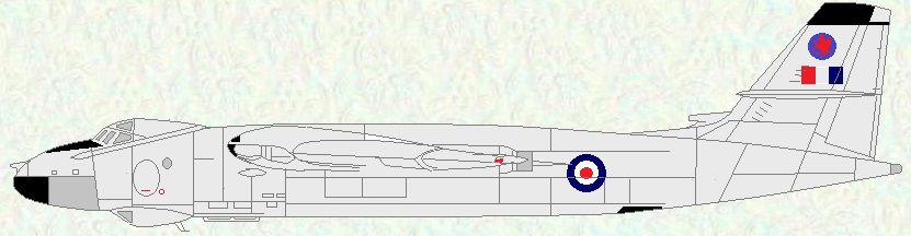 Valiant B Mk 1 of No 18 Squadron (Natural metal finish)