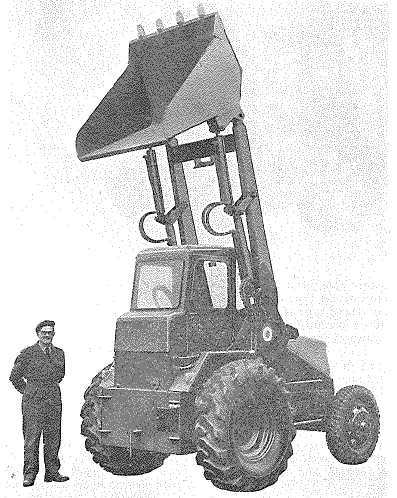 Bray mechanical shovel/overhead loader  cu yd, 'Dualoader 35' - rear loading