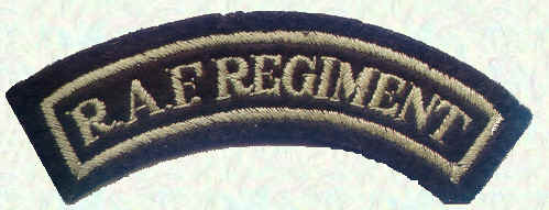 RAF Regiment shoulder flash, also worn by officers