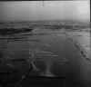 Obilque photo of floods in the Netherlands taken by the squadron in February 1953