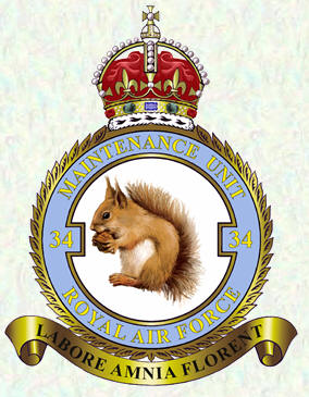 No 34 Maintenance Unit badge