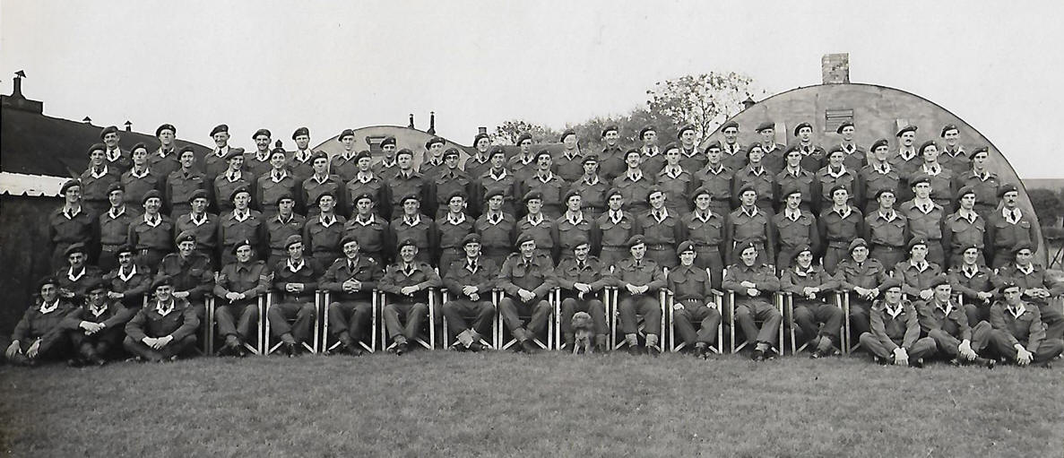 Group photo of the Battle School, RAF Wombleton, date unknown