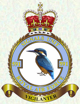No 591 Signals Unit badge