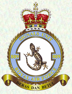 No 889 Signals Unit badge