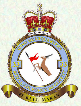 Badge - No 33 Wing RAF Regiment