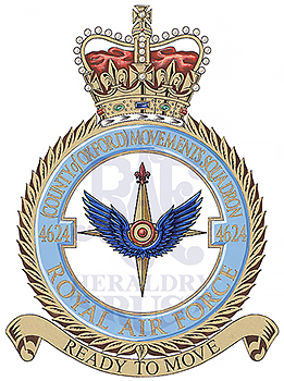 No 4624 (County of Oxford) Movements Squadron RAuxAF badge