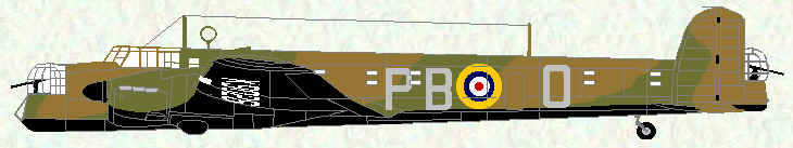 Whitley IV of No 10 Squadron (PB code letters)