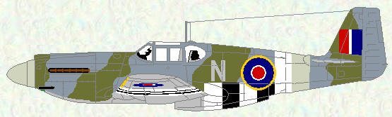 Mustang I of No 168 Squadron (D-Day markings)