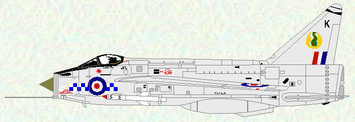 Lightning F Mk 2 of No 19 Squadron