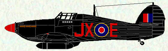 Hurricane IIC of No 1 Squadron (All Black scheme - May 1942)