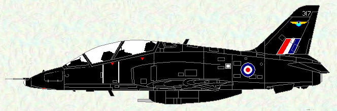 Hawk T Mk 1A of No 208 (Reserve) Squadron