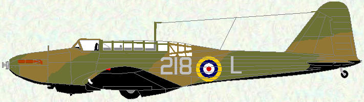 Battle I of No 218 Squadron (pre-Munich markings)